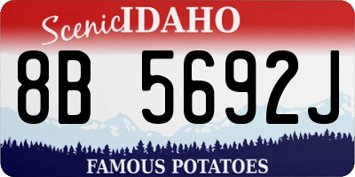 ID license plate 8B5692J