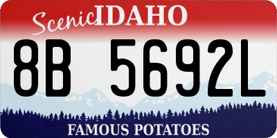 ID license plate 8B5692L