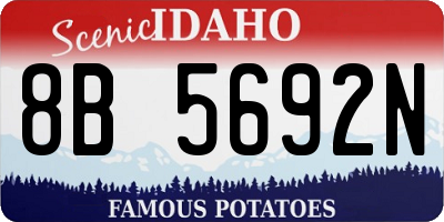 ID license plate 8B5692N