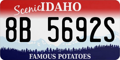 ID license plate 8B5692S