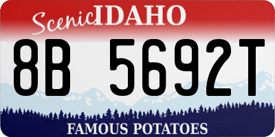 ID license plate 8B5692T