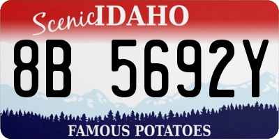ID license plate 8B5692Y