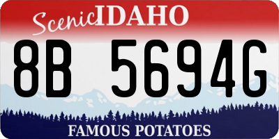 ID license plate 8B5694G