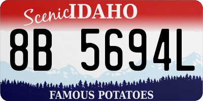 ID license plate 8B5694L
