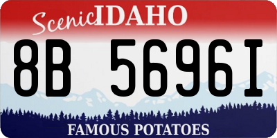 ID license plate 8B5696I