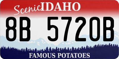 ID license plate 8B5720B