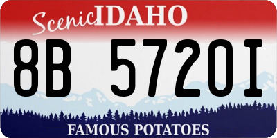 ID license plate 8B5720I
