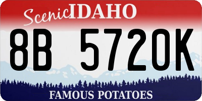 ID license plate 8B5720K