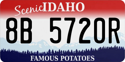 ID license plate 8B5720R