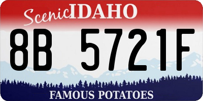 ID license plate 8B5721F