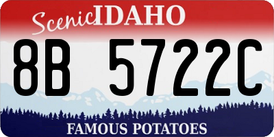 ID license plate 8B5722C