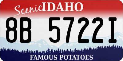 ID license plate 8B5722I