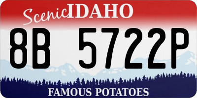 ID license plate 8B5722P