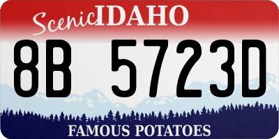 ID license plate 8B5723D