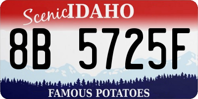 ID license plate 8B5725F