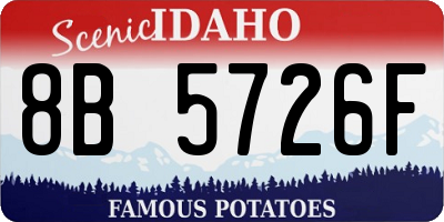 ID license plate 8B5726F