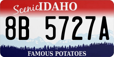 ID license plate 8B5727A