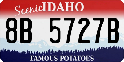 ID license plate 8B5727B