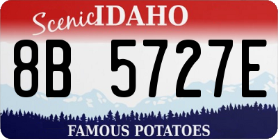 ID license plate 8B5727E