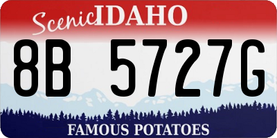 ID license plate 8B5727G
