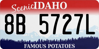 ID license plate 8B5727L