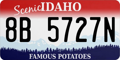 ID license plate 8B5727N