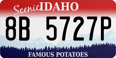 ID license plate 8B5727P