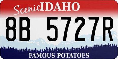 ID license plate 8B5727R