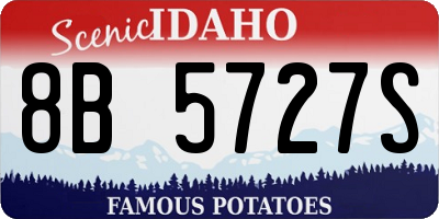ID license plate 8B5727S