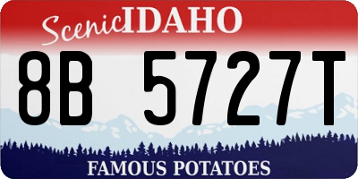 ID license plate 8B5727T
