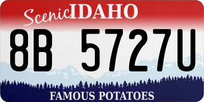 ID license plate 8B5727U