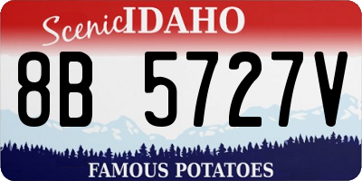 ID license plate 8B5727V