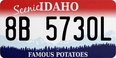 ID license plate 8B5730L