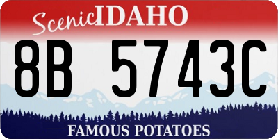 ID license plate 8B5743C