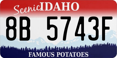 ID license plate 8B5743F