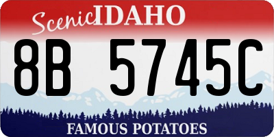 ID license plate 8B5745C