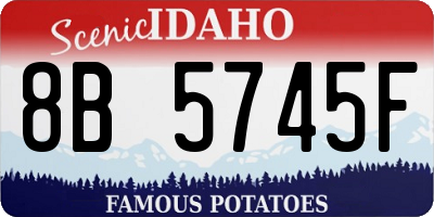 ID license plate 8B5745F