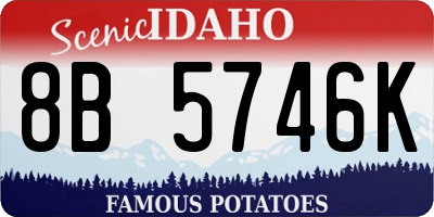ID license plate 8B5746K