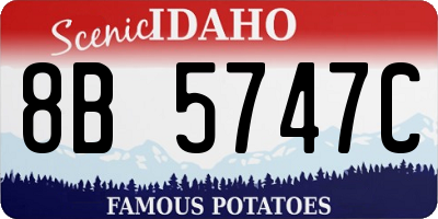 ID license plate 8B5747C