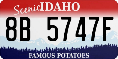 ID license plate 8B5747F