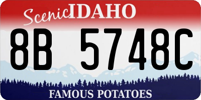 ID license plate 8B5748C