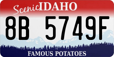 ID license plate 8B5749F