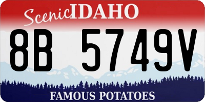 ID license plate 8B5749V
