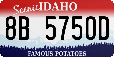 ID license plate 8B5750D