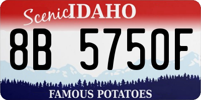 ID license plate 8B5750F