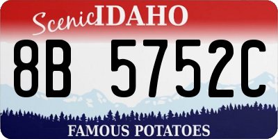 ID license plate 8B5752C