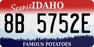 ID license plate 8B5752E