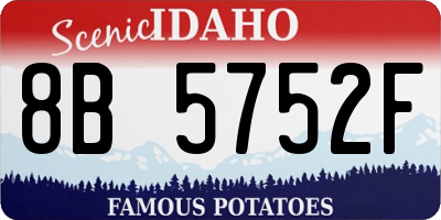 ID license plate 8B5752F