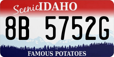 ID license plate 8B5752G