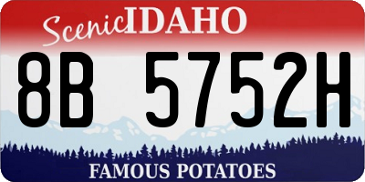 ID license plate 8B5752H
